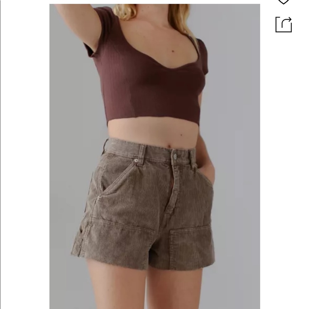 ISO!! BDG corduroy carpenter shorts brown (dark)